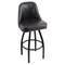 Holland Bar Stool Co Grizzly 30" Swivel Bar Stool, Black Wrinkle, Black Vinyl Seat 84030BWBlkVinyl - alternate 1